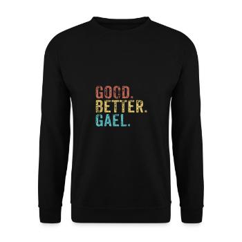 Bon meilleur Gaël - Sweat-shirt Unisexe - noir - Devant - Alina (178cm) & Michal (187cm)