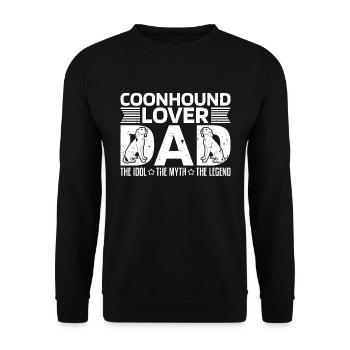 Coonhound L’amant Papa L’idole L’amoureux des animaux - Sweat-shirt Unisexe - noir - Devant - Alina (178cm) & Michal (187cm)