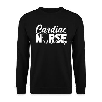 Nurse ECG Cardiac Nurse - Unisex Sweatshirt - black - Front - Alina (178cm) & Michal (187cm)