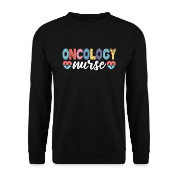 Nurse Cancer Oncology Nurse - Unisex Sweatshirt - black - Front - Alina (178cm) & Michal (187cm)