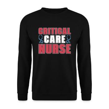 Krankenschwester Critical Care Nurse - Unisex Sweatshirt - black - Front - Alina (178cm) & Michal (187cm)