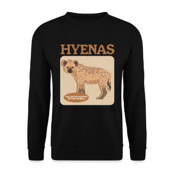 Hyena Hyena Spotted Hyena Gift - Unisex Sweatshirt - black - Front - Alina (178cm) & Michal (187cm)