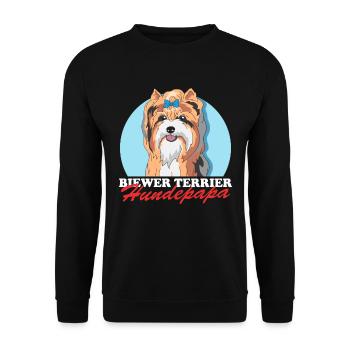 Biewer Terrier Dog Dad Dog Owner Gift - Unisex Sweatshirt - black - Front - Alina (178cm) & Michal (187cm)