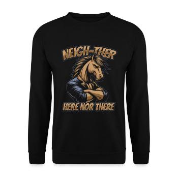Sports équestres équestres à cheval - Sweat-shirt Unisexe - noir - Devant - Alina (178cm) & Michal (187cm)