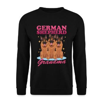 German Shepherds Granny German Shepherd Gift - Unisex Sweatshirt - black - Front - Alina (178cm) & Michal (187cm)