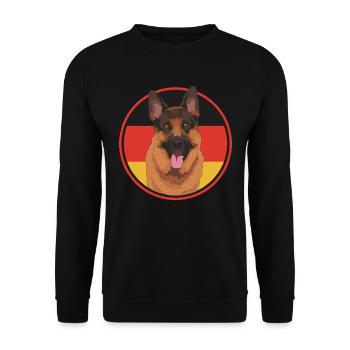 German Shepherds German Shepherd Dog Gift - Unisex Sweatshirt - black - Front - Alina (178cm) & Michal (187cm)