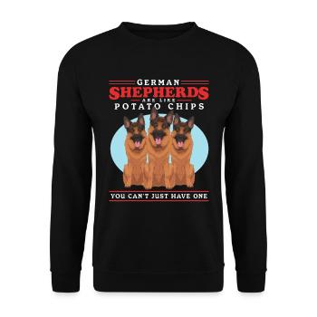 Berger allemand chien berger allemand cadeau - Sweat-shirt Unisexe - noir - Devant - Alina (178cm) & Michal (187cm)