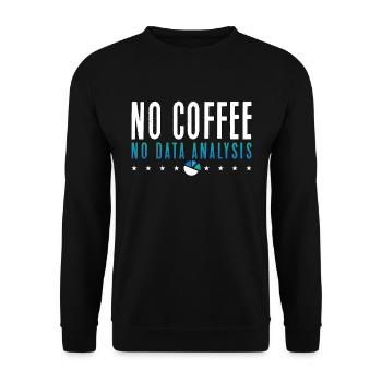 Data Analyst No Coffee No Programmer Coffee Lover - Unisex Pullover - Schwarz - Vorne - Alina (178cm) & Michal (187cm)