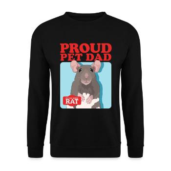 Rats papa rat propriétaire mignon rat cadeau - Sweat-shirt Unisexe - noir - Devant - Alina (178cm) & Michal (187cm)