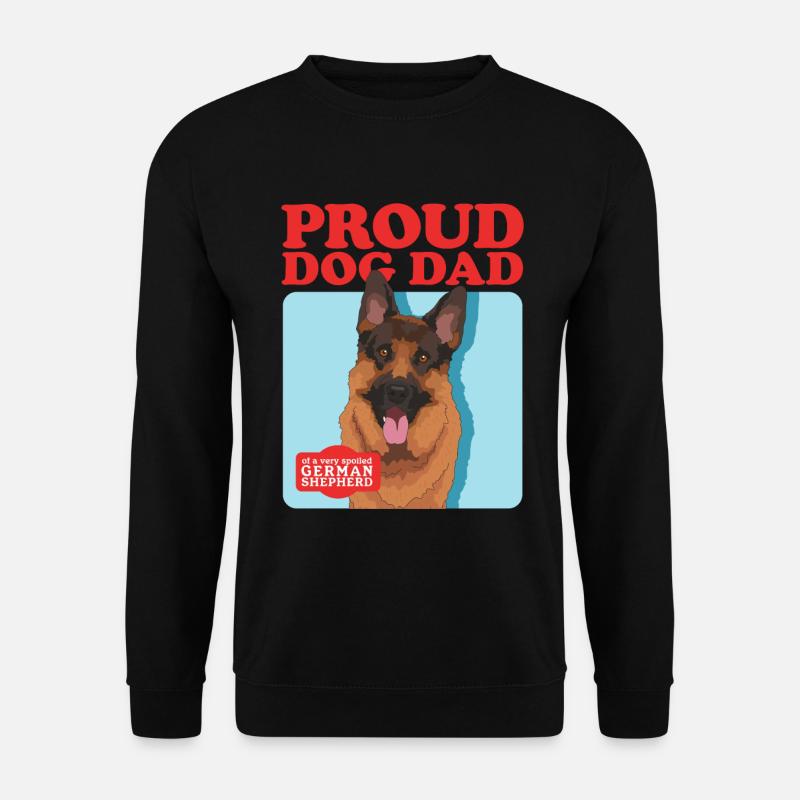 Schäferhund Dad Deutsche Schäferhunde Geschenk - Unisex Pullover - Schwarz