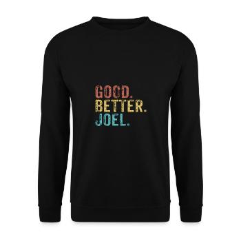 Les gars cool s’appellent Joel - Sweat-shirt Unisexe - noir - Devant - Alina (178cm) & Michal (187cm)