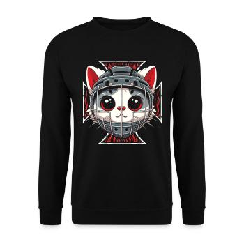 Masque de hockey sur glace Gardien de but Cats - Sweat-shirt Unisexe - noir - Devant - Alina (178cm) & Michal (187cm)