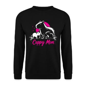 Capybara Wasserschwein Cappy Maman - Sweat-shirt Unisexe - noir - Devant - Alina (178cm) & Michal (187cm)
