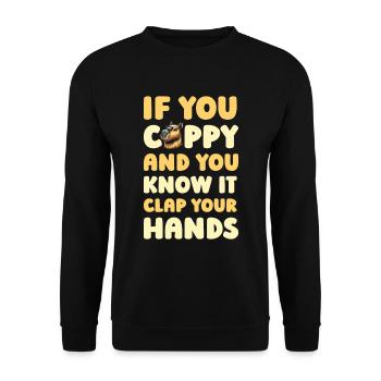 Capybara Wasserschwein - Unisex Pullover - Schwarz - Vorne - Alina (178cm) & Michal (187cm)