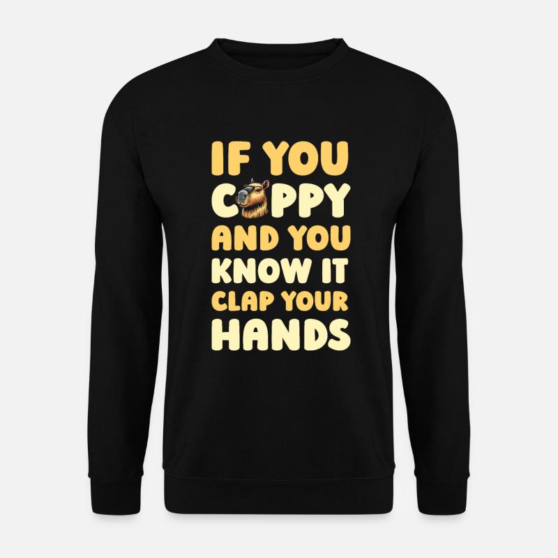 Capybara Wasserschwein - Unisex Pullover - Schwarz