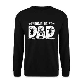 Entomologist Dad The Idol The Myth The Bug Hunters - Unisex Pullover - Schwarz - Vorne - Alina (178cm) & Michal (187cm)