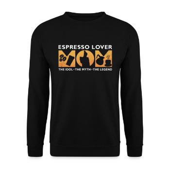 Espresso Lover Mom The Idol The Myth Coffee Lover - Unisex Sweatshirt - black - Front - Alina (178cm) & Michal (187cm)
