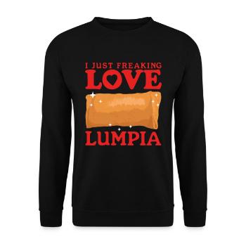 Lumpia Spring Roll Loempia Gift - Unisex Sweatshirt - black - Front - Alina (178cm) & Michal (187cm)