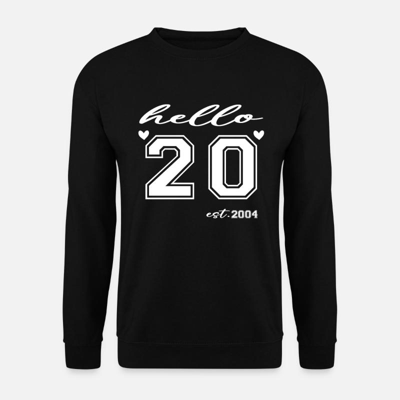 Hallo 20 est 2004 - Unisex Pullover - Schwarz