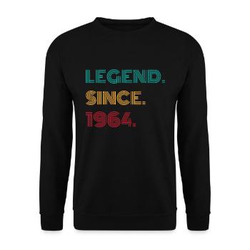 1964 Vintage Retro Birthday Gift - Unisex Sweatshirt - black - Front - Alina (178cm) & Michal (187cm)