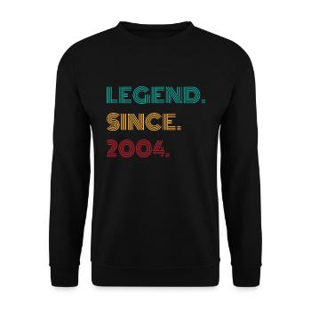 Légende depuis 2004 Cadeau D'anniversaire - Sweat-shirt Unisexe - noir - Devant - Alina (178cm) & Michal (187cm)