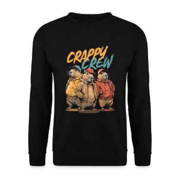 Capybara Capybara Drôle - Sweat-shirt Unisexe - noir - Devant - Alina (178cm) & Michal (187cm)