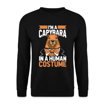 Déguisement Capybara Capybara - Sweat-shirt Unisexe - noir - Devant - Alina (178cm) & Michal (187cm)