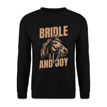Sports équestres équestres à cheval - Sweat-shirt Unisexe - noir - Devant - Alina (178cm) & Michal (187cm)