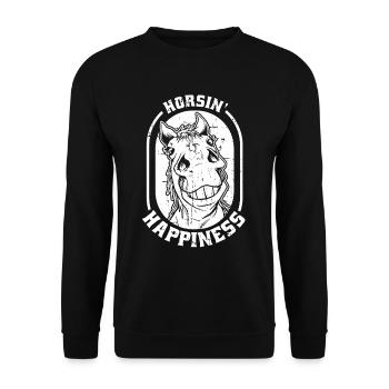 Sports équestres équestres à cheval - Sweat-shirt Unisexe - noir - Devant - Alina (178cm) & Michal (187cm)