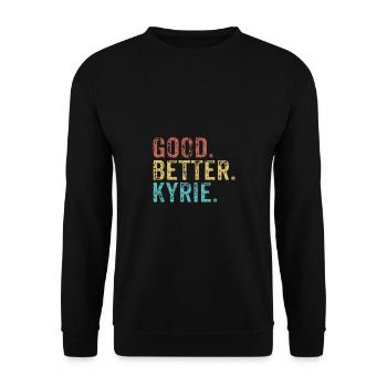 Cool guys are called Kyrie - Unisex Sweatshirt - black - Front - Alina (178cm) & Michal (187cm)