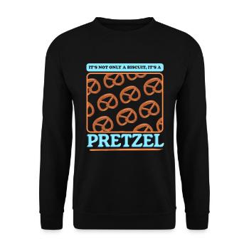 Pretzel Funny Pretzels Pretzel Lover Gift - Unisex Sweatshirt - black - Front - Alina (178cm) & Michal (187cm)
