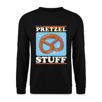 Pretzel Funny Pretzels Gift - Unisex Sweatshirt - black - Front - Alina (178cm) & Michal (187cm)