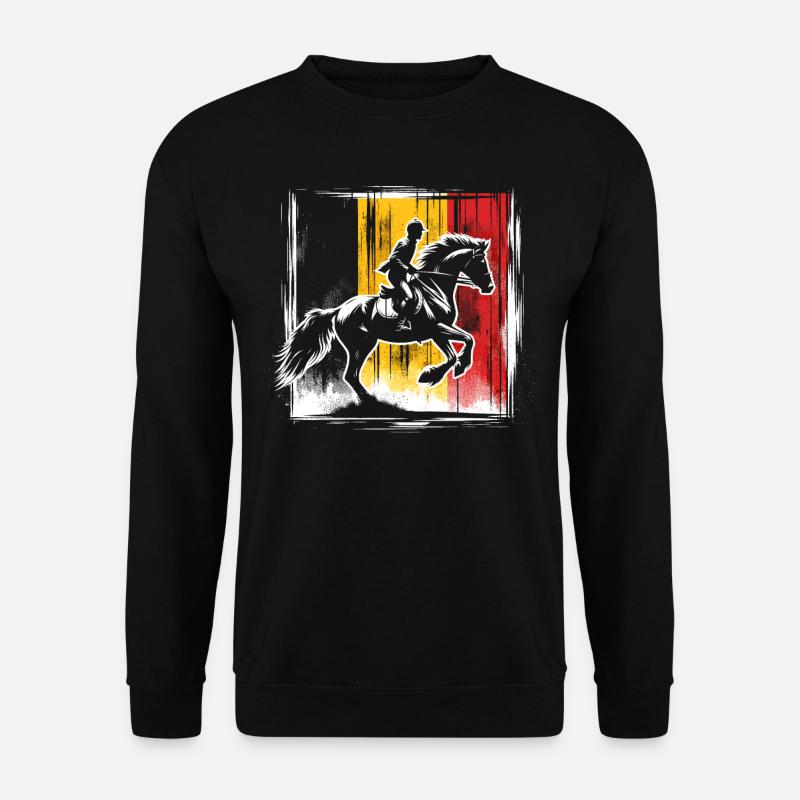 Belgischer Reitwettbewerbstrainer - Unisex Pullover - Schwarz