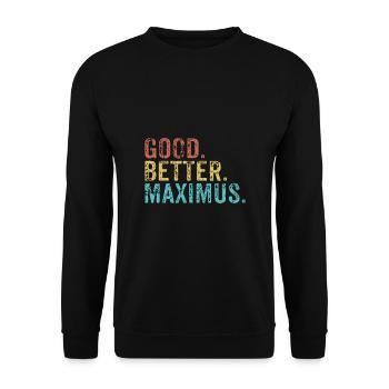 Cool guys are called Maximus - Unisex Pullover - Schwarz - Vorne - Alina (178cm) & Michal (187cm)