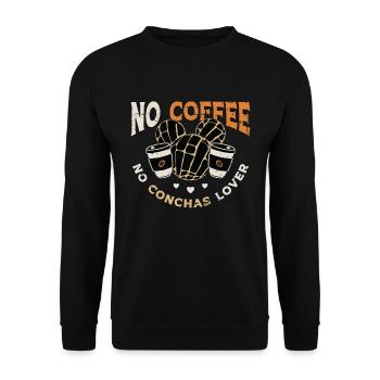 Conchas Lover Sans Café Dulce Conchas Amateur de café - Sweat-shirt Unisexe - noir - Devant - Alina (178cm) & Michal (187cm)