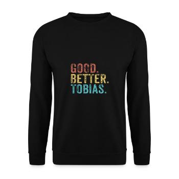 Les mecs cool s’appellent tobias - Sweat-shirt Unisexe - noir - Devant - Alina (178cm) & Michal (187cm)