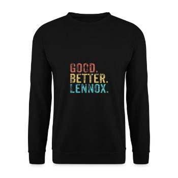 Cool guys are called lennox - Unisex Pullover - Schwarz - Vorne - Alina (178cm) & Michal (187cm)