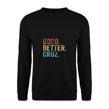 Cool guys are called cruz - Unisex Pullover - Schwarz - Vorne - Alina (178cm) & Michal (187cm)