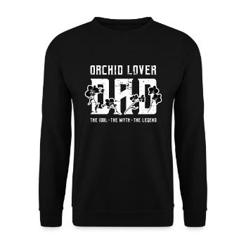 Amoureux des orchidées Papa L’idole Le mythe Le jardinier - Sweat-shirt Unisexe - noir - Devant - Alina (178cm) & Michal (187cm)