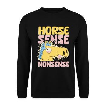 Sports équestres équestres à cheval - Sweat-shirt Unisexe - noir - Devant - Alina (178cm) & Michal (187cm)