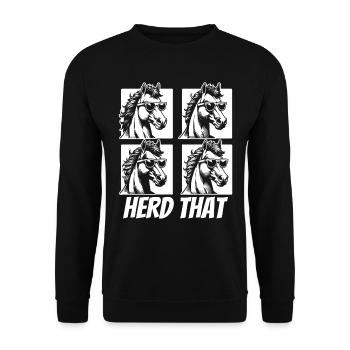 Sports équestres équestres à cheval - Sweat-shirt Unisexe - noir - Devant - Alina (178cm) & Michal (187cm)
