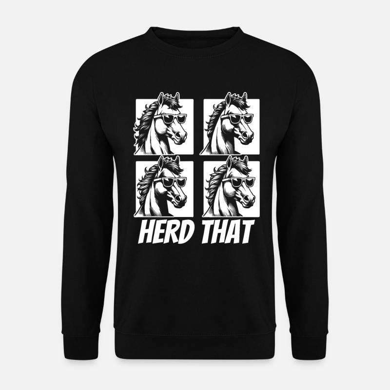 Pferd Reitsport - Unisex Pullover - Schwarz