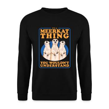 Suricate famille drôle suricate cadeau - Sweat-shirt Unisexe - noir - Devant - Alina (178cm) & Michal (187cm)