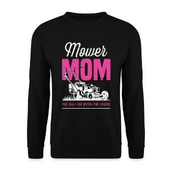 Mower Mom The Idol The Myth The Legend Gardener - Unisex Sweatshirt - black - Front - Alina (178cm) & Michal (187cm)