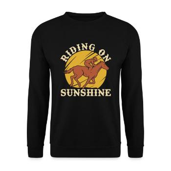 Horse Equestrian Summer - Unisex Sweatshirt - black - Front - Alina (178cm) & Michal (187cm)