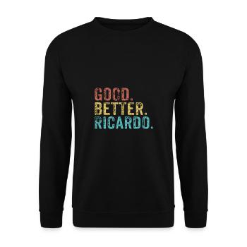 Cool guys are called ricardo - Unisex Sweatshirt - black - Front - Alina (178cm) & Michal (187cm)