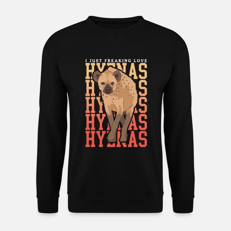Hyäne Hyänen Tüpfelhyäne Geschenk - Unisex Pullover - Schwarz