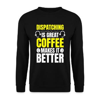 Emergency Call Control Center Operations Center - Unisex Sweatshirt - black - Front - Alina (178cm) & Michal (187cm)