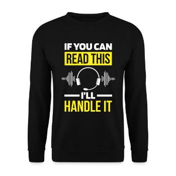 Emergency Call Control Center Operations Center - Unisex Sweatshirt - black - Front - Alina (178cm) & Michal (187cm)
