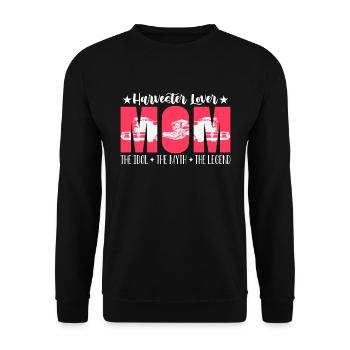 Harvester Lover Mom The Idol Loves Farming Life - Unisex Pullover - Schwarz - Vorne - Alina (178cm) & Michal (187cm)
